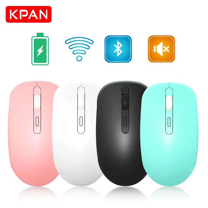 Wireless Mouse Bluetooth RGB Rechargeable Mouse Wireless Computer Silent Mause LED Backlit Ergonomic Gaming Mouse For Laptop PC