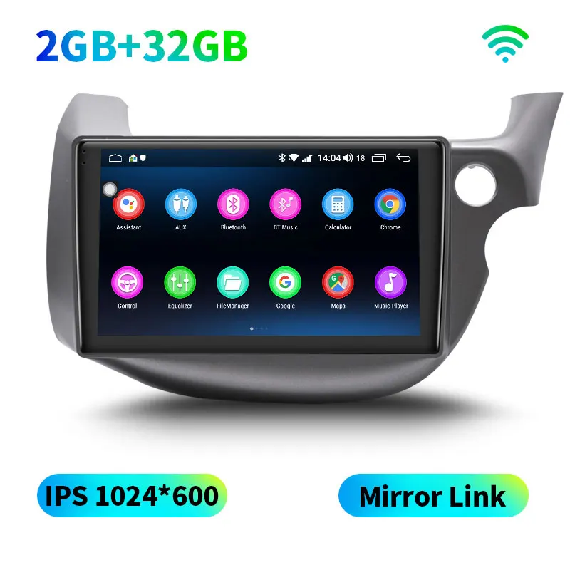 2GB 32GB WITHOUT 4G 1" Android 8,1 стерео для автомобиля HONDA FIT JAZZ 2007-2013 правый руль автомобиля головное устройство плеер gps навигация радио WiFi 4G SWC FM - Цвет: 2GB 32GB WITHOUT 4G
