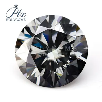

round cut 9mm Dark gray sparking color VVS high quality factory price wholesale loose synthetic gemstone moissanite diamond