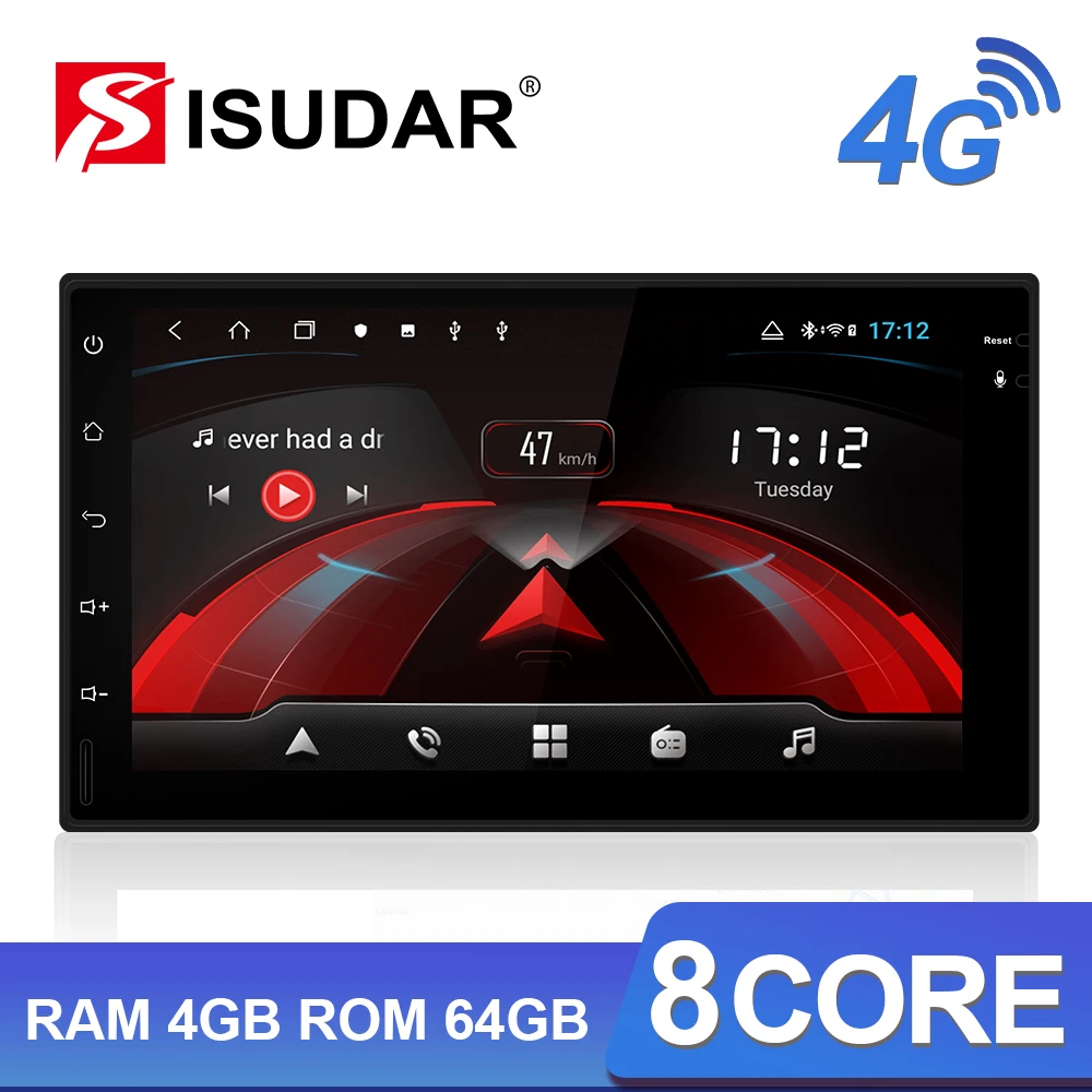 Isudar H53 4G Android 2 Din Auto Radio Für Nissan/Xtrail/Tiida/Hyundai/KIA Auto Multimedia GPS 8 Co