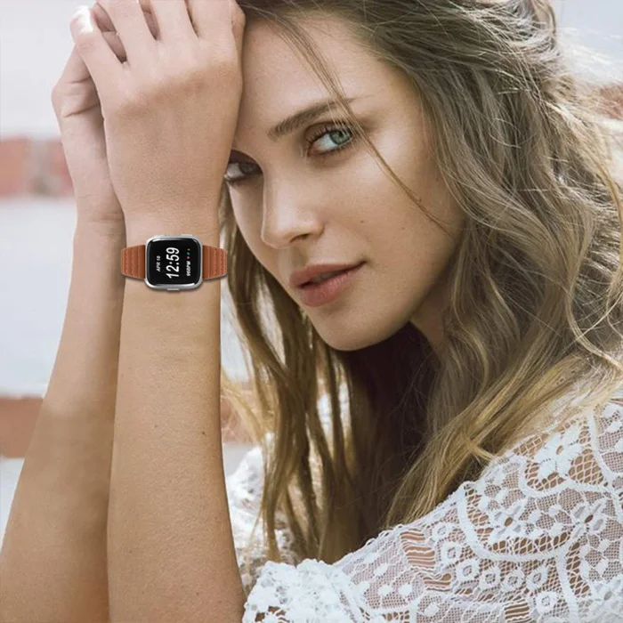 Кожаный ремешок для наручных часов для FitbitVersa Смарт-часы FKU66