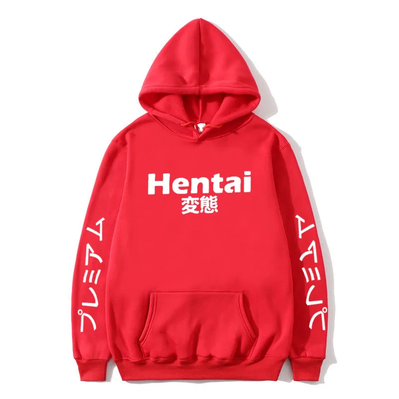 Off White уличная толстовка с капюшоном для косплея хип-хоп толстовка с капюшоном с надписью «Hentai» японская забавная Толстовка для мужчин и женщин пуловер