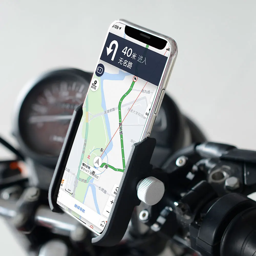 Aluminum Alloy Motorcycle Phone Holder Bicycle Phone Holder Bike Handlebar Support Moto Mount For 2.36"-4.25" Width Devices