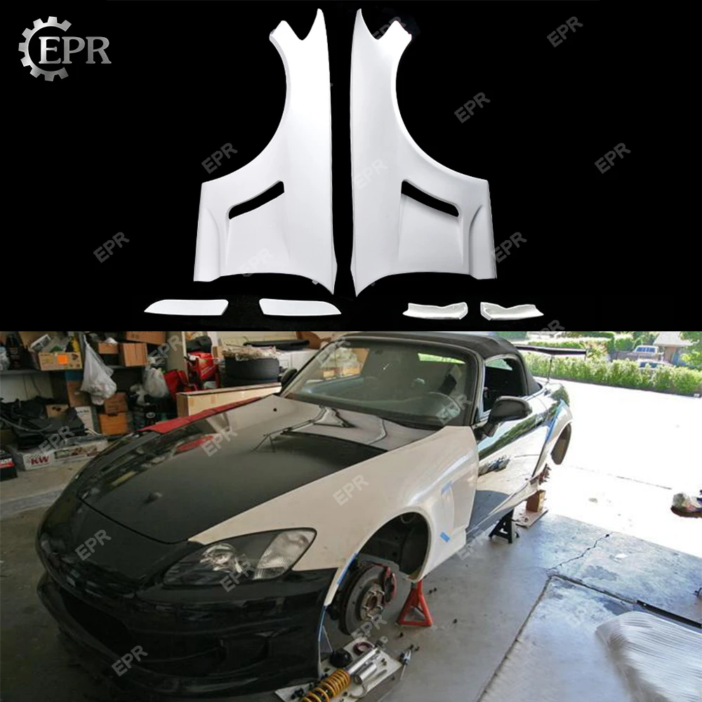 

FRP Front Fender For Honda ASM S2000 IS Design Glass Fiber Front Fender 6 Pcs Body Kit Tuning Trim For S2000 Racing Part