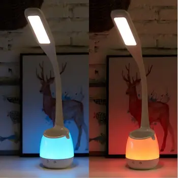 

LumiParty LED Table Lamp with Pen Holder Mobile Phone Bracket Touch Dimmer for Student Bedroom