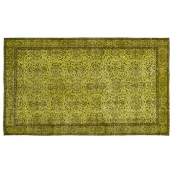 

Handmade Green Vintage Overdyed Turkish Area Rug 158x272 Cm-5'2''X8'11''