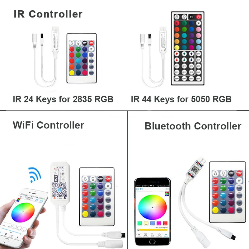 Светодиодная лента с поддержкой Bluetooth Wi Fi RGB 5050 2835 5 м 10 15 20 SMD гибкая