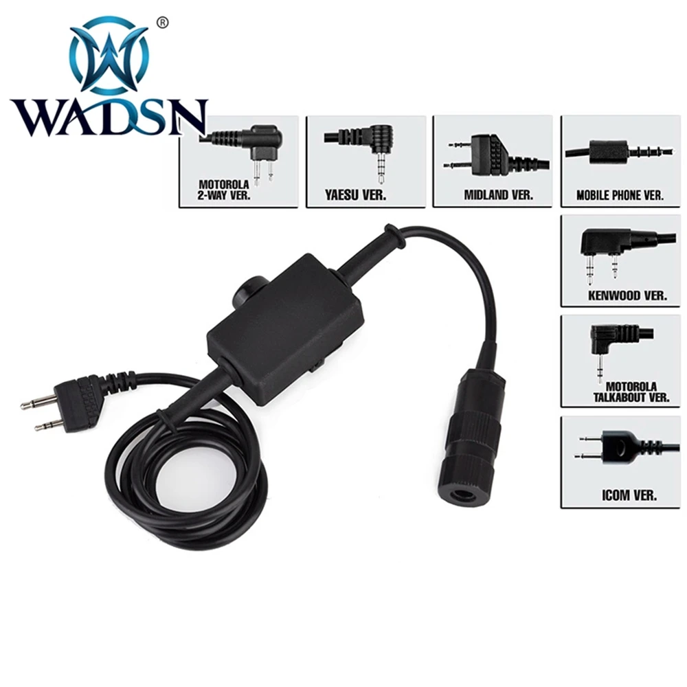 WADSN Тактический Zatlantci сигнальный J-PTT PTT-talk для Baofeng Радио Midland/Kenwood/Icom/Motorola WZ144 гарнитуры аксессуары