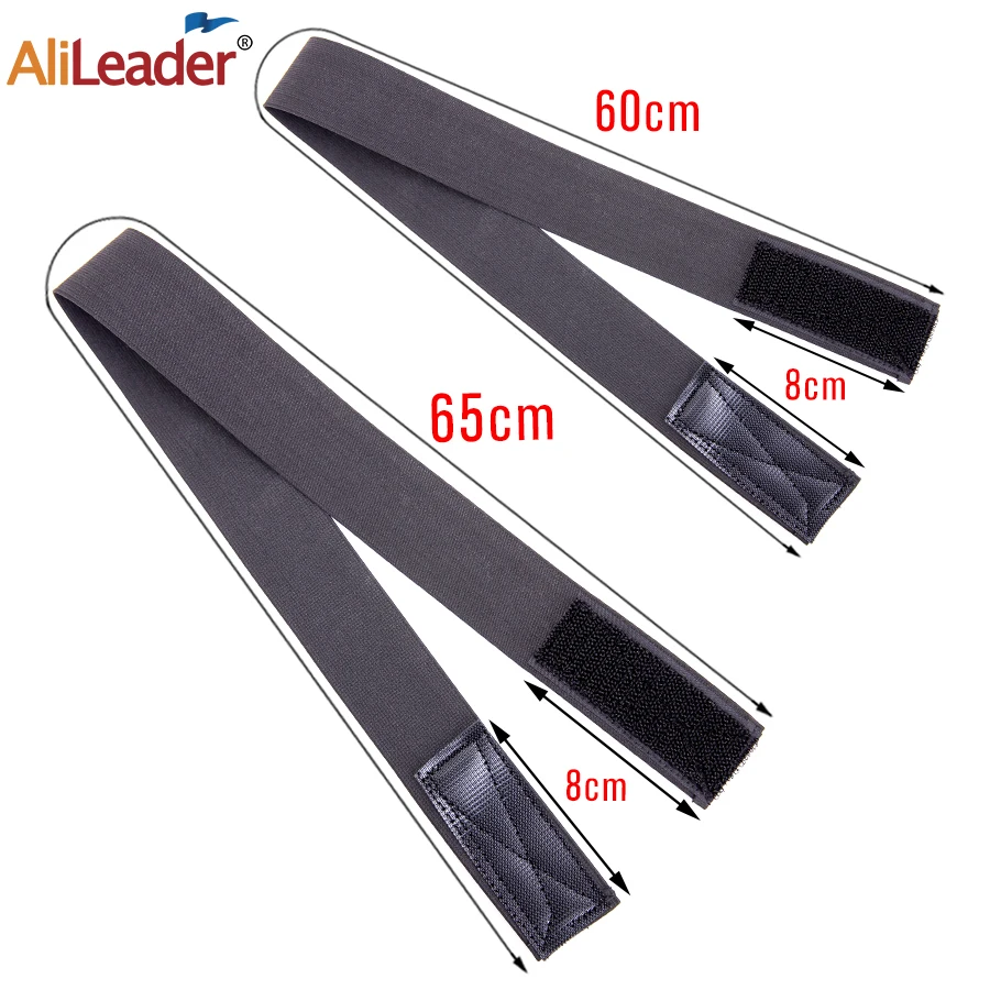 Aliader 1Pc Hair Elastic Band For Wigs With MagicTape Headband Edge Laying Scarf Edge Wraps For Fixed Lace Wigs Elastic Headband