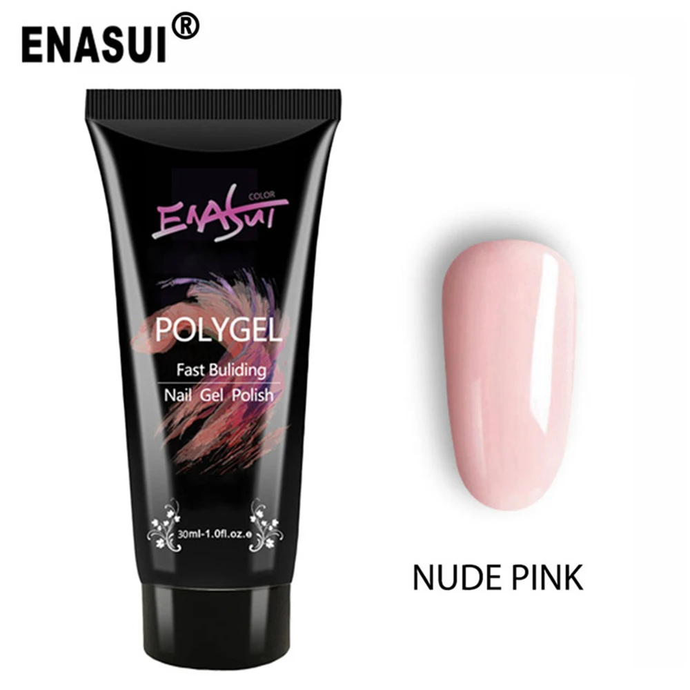 nude pink Профессиональный акриловый набор для наращивания ногтей, набор для наращивания ногтей со всем, включая базовое верхнее покрытие и быстростроительный гель для ногтей 30 мл - Цвет: nude pink