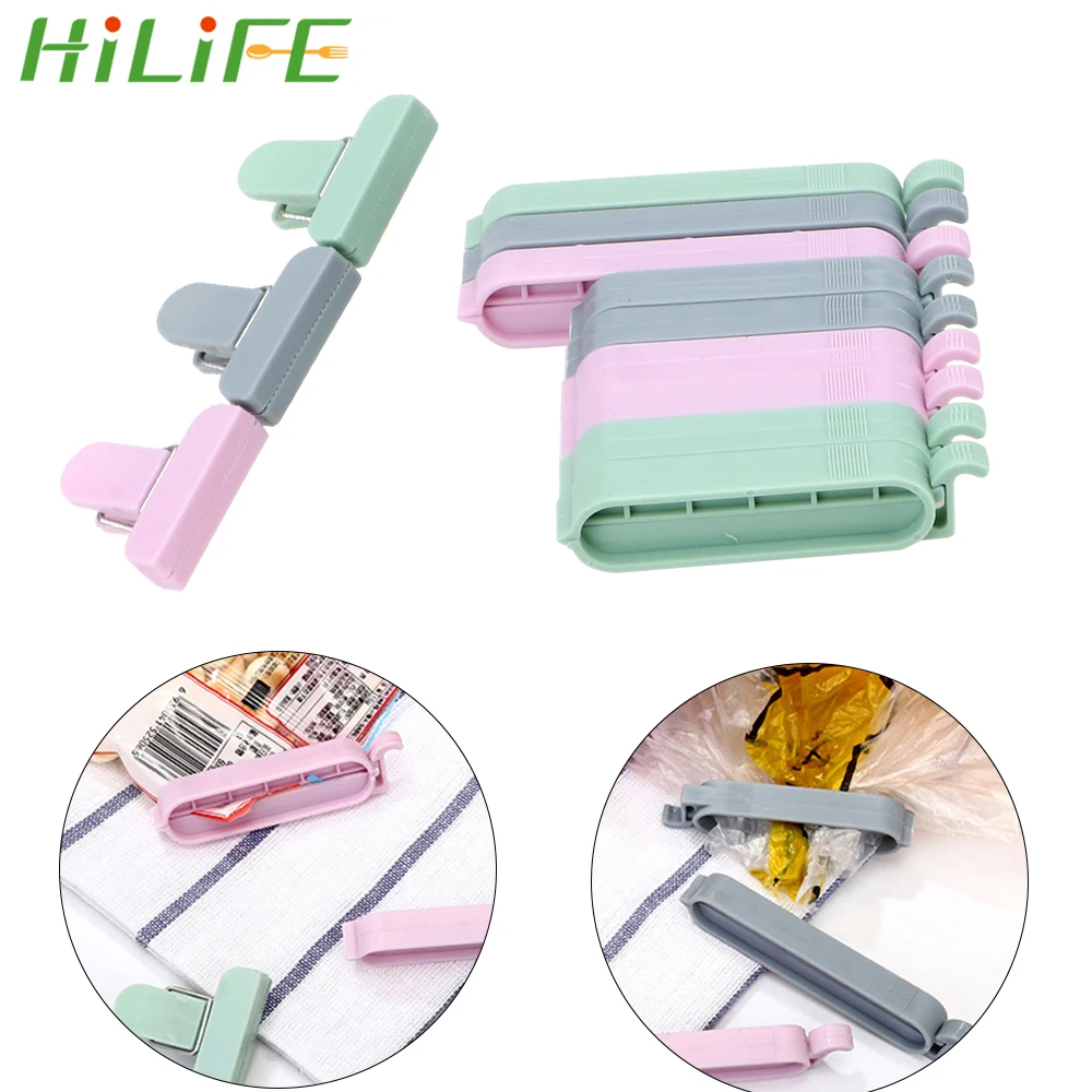 HILIFE кухонный инструмент Аксессуары для дома 12 шт./компл. вакуумный герметик зажим мешок для хранения закусок герметик зажим для полиэтиленовых пакетов