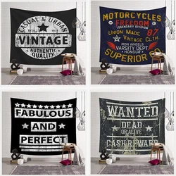 Vintage Punk Tapestry Wall Hanging Retro Aesthetic Home Background Cloth Corridor Yoga Bedroom Living Room Blanket Mural Decor