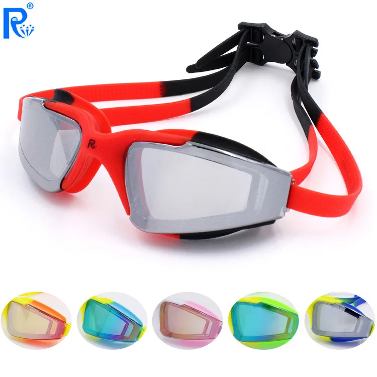 

Swiss And Genuine Product Swimming Goggles Coatings High-definition Waterproof Anti-fog UV-Protection Glorious Double Matching C