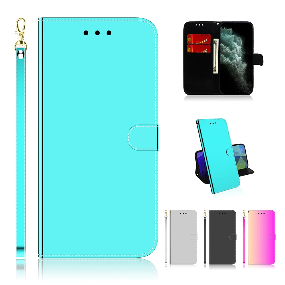 

KISSCASE Luxury Smart Mirror Flip Phone Case For iPhone 6 6S 7 8 Plus X Cover Wallet Holder Stander for iPhone XR XS Max Cases
