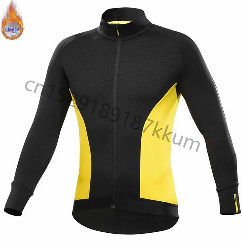 Мужская профессиональная команда Mavic Maillot Ropa Ciclismo новая велосипедная Джерси рубашка с длинным рукавом Теплая Флисовая зимняя одежда для горного велосипеда