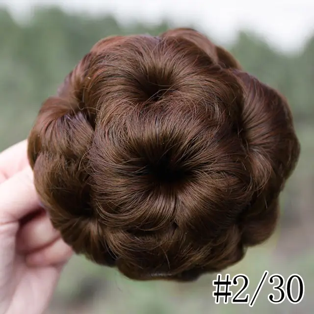 Hs 100 Human Hair Chignon Afro Hairpiece Fake Hair Bun Pieces