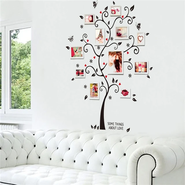 Photo Arbre Sticker Mural 3d Stickers Muraux Pour Salon Coeurs Arbre  Décoratif Papier Peint Art Mural Pour La Décoration Autocollants - Stickers  Muraux - AliExpress