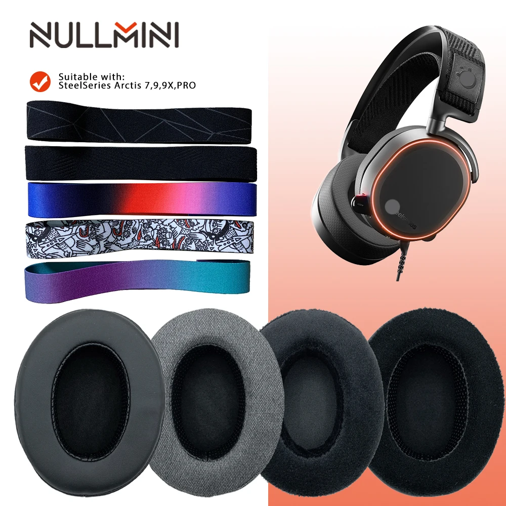 Сменные утолщенные амбушюры NullMini для SteelSeries Arctis 7 9 9X PRO наушники кожаные бархатная