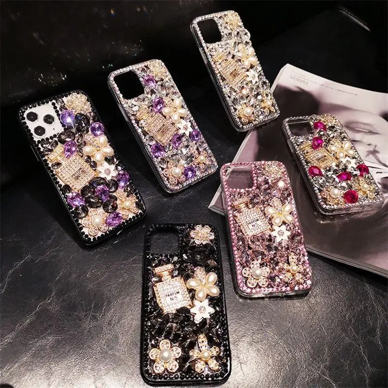 Case Iphone Perfume Rhinestone  Perfume Phone Case Iphone - Phone