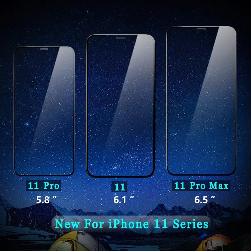 Пленка из закаленного стекла для iPhone 11 Pro Max 6,5 Защитная пленка с полным покрытием для iPhone XS Max XR X 6 6s 7 8 Plus
