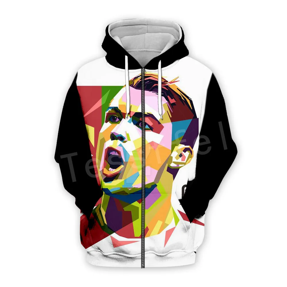Tessffel Cristiano Ronaldo, спортивный костюм для фитнеса, новая мода, 3D принт, молния/Толстовка/куртка/Мужская Женская S-12