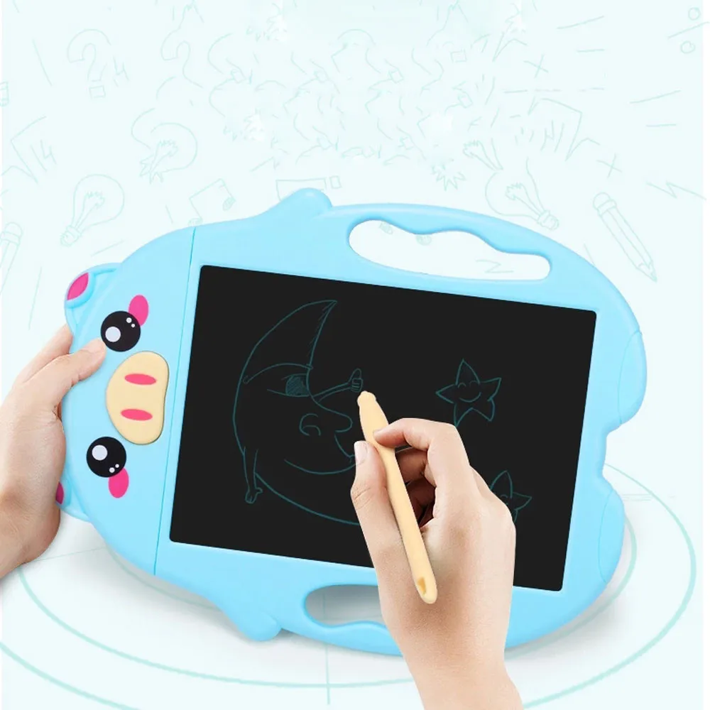 9-дюймовый детская ЖК-дисплей электронный планшет письма и живописи 2 ручки и 2 ручки лампы Водонепроницаемый синий светильник без защиты глаз