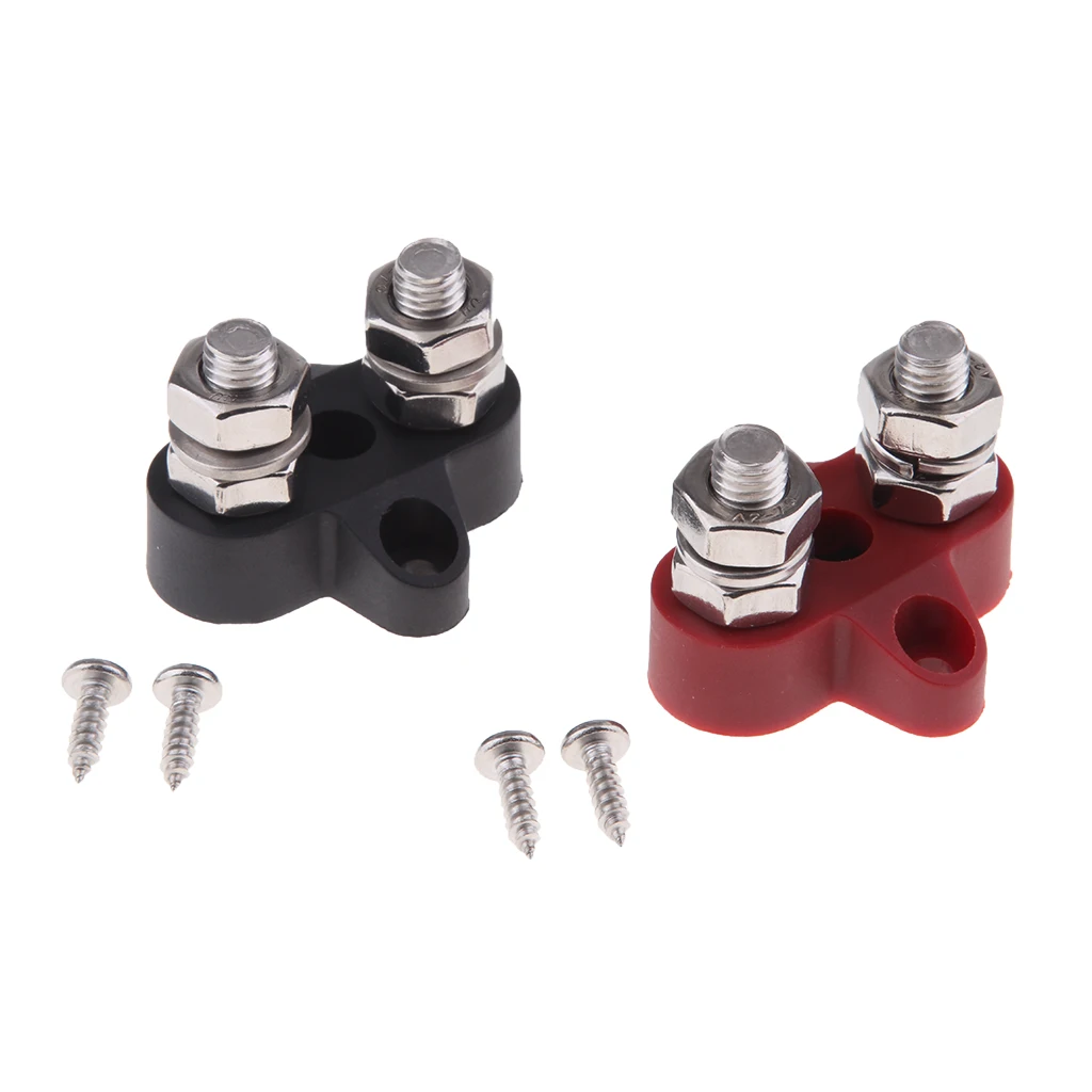 Bus Bar Power Terminal Blocks Positive M8+M8 Positive Distribution Studs