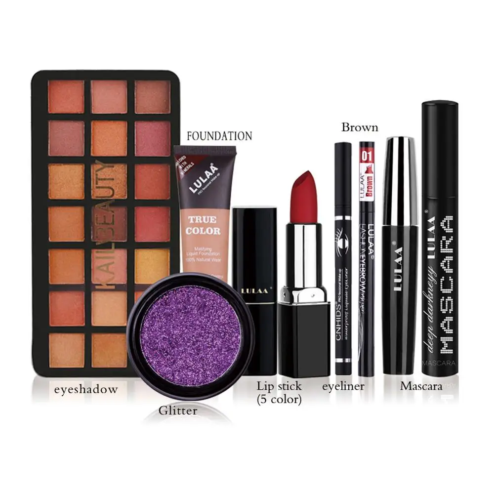 

Professional Makeup Kit Full 10 Piece Set Makeup Waterproof Concealer Combination Charm Eyeshadow Complete Set Cosmetic 