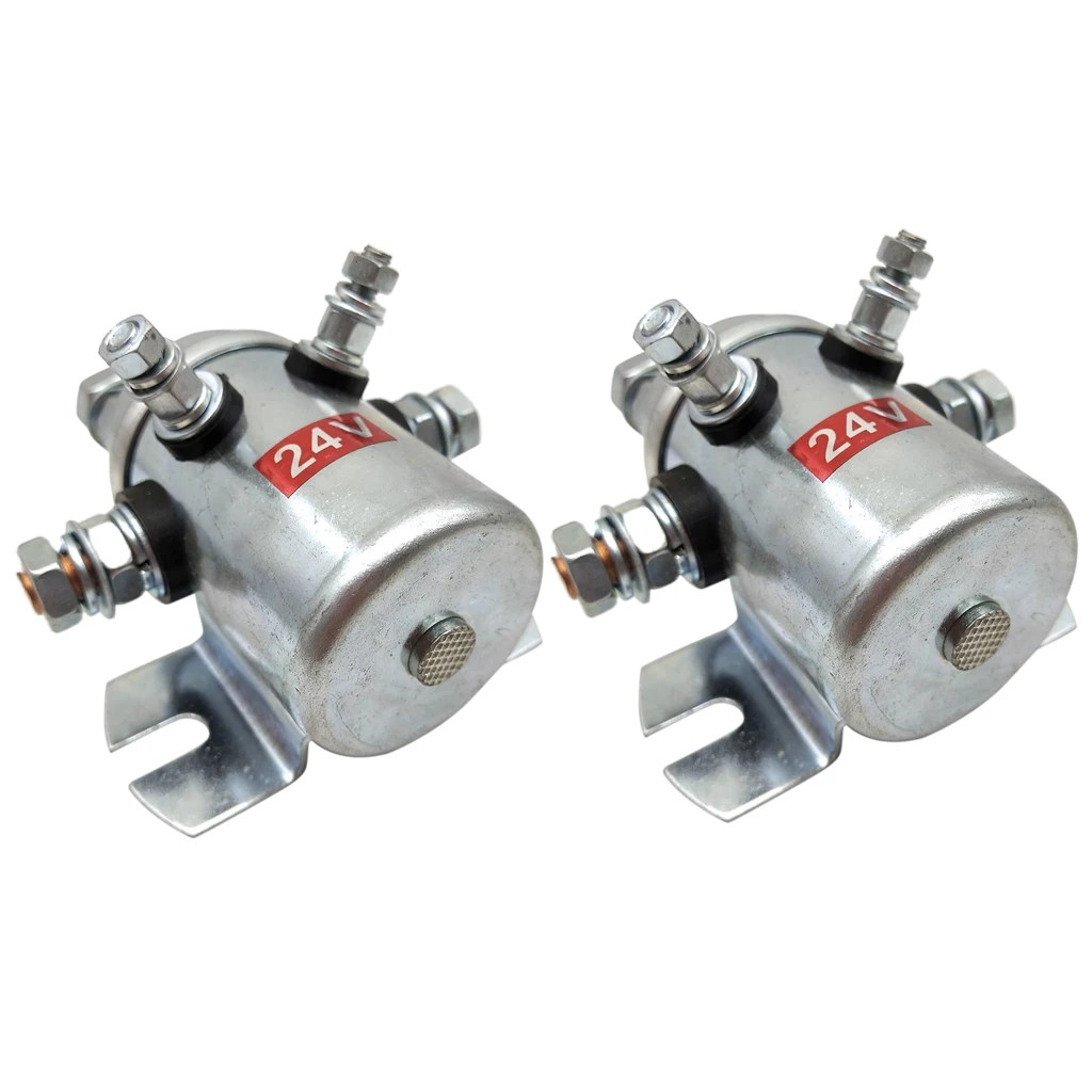 Qty2 High Current 12V Normally Open & Close Contactor Solenoid Relay for Winch