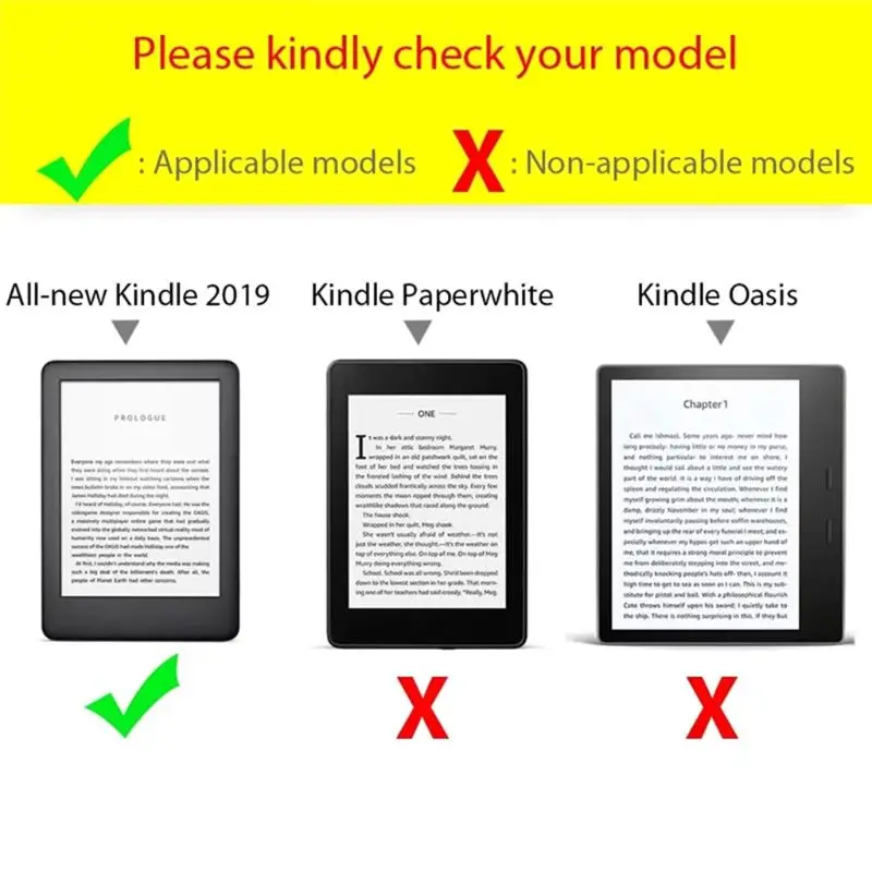 Funda De Libro Electrónico Ultrafina Con Patrón Cruzado, Cubierta Protectora Con Soporte Magnético De Cuero Pu Para Amazon Kindle 10Th 2022 6 ", 2019