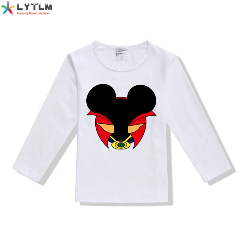 LYTLM Avengers T Shirt Boy Endgame Doctor Strange T-shirt Kids Anime Tee Shirt for Kids Toddler Girl Long Sleeve Tops Fall - Цвет: CX White