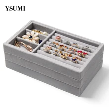 Маленький бархатный дисплей для ювелирных изделий, подставка для колец, сережек и других ювелирных изделий, подставка для ювелирных изделий, стойка для хранения, держатель YSUMI