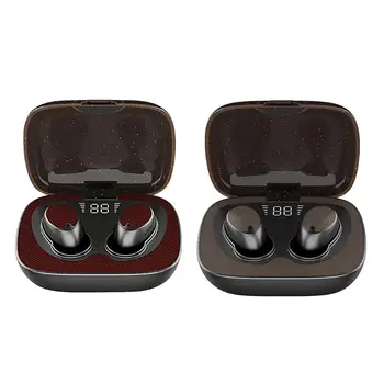 

Earphones Wireless Bluetooth 5.0 Delicate LED Digital Display Support Call Earphones Stereo Handsfree Headset with Mic