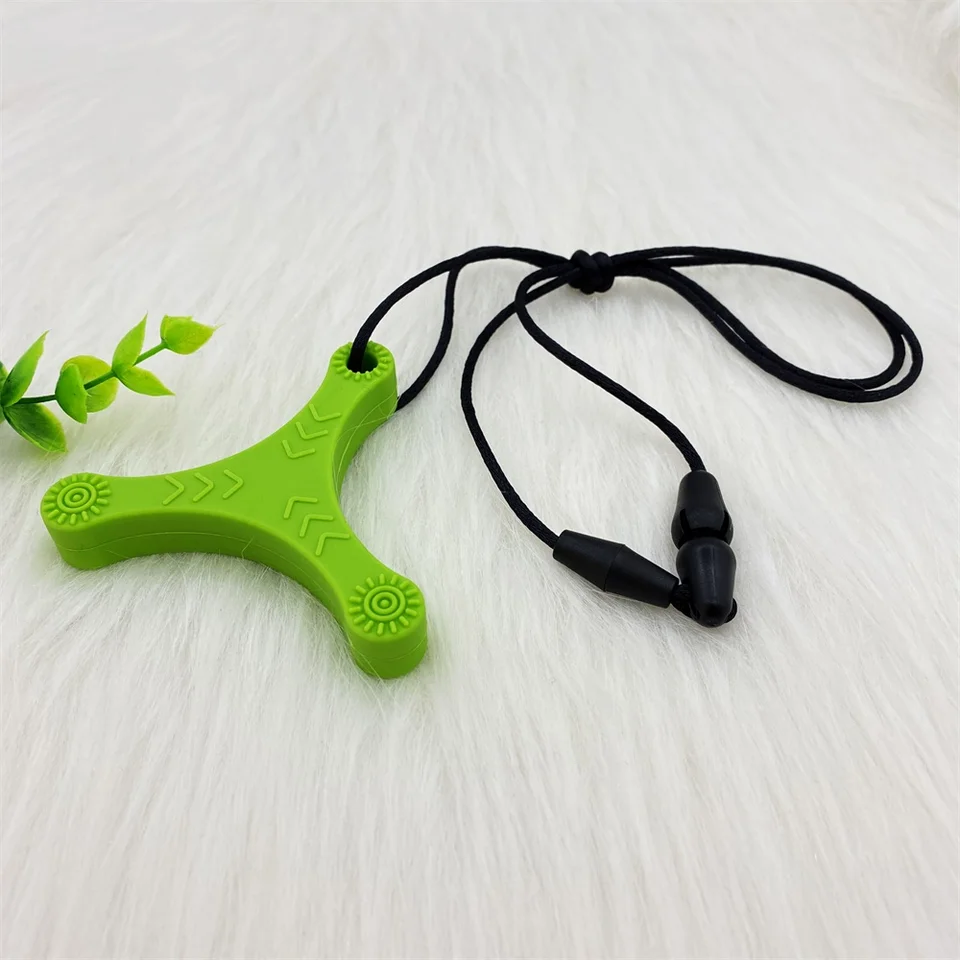 Collana Da Masticare In Silicone Per Autismo E ADHD - 2 Pezzi Con Ciondoli Sensoriali, Anti-Stress, Non Tossica - Foto 9