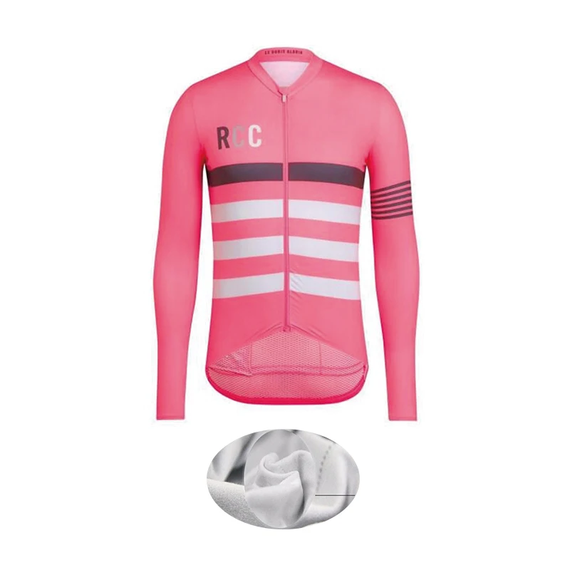 RCC Pro team мужские куртки для велоспорта Зимняя Теплая Флисовая Джерси для велоспорта теплая одежда для горного велосипеда - Цвет: Fleece jersey