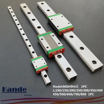 MGN9 CNC 9mm miniature linear rail guide MGN9C L100 - 600 mm MGN9 linear block carriage or MGN9H narrow carriage 9mm for linear guide mgn9 550mm l 550mm for linear rail way mgn9c or mgn9h for long linear carriage for cnc x y z axis