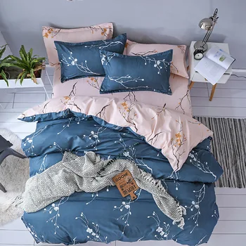 

Brushed Printed Bedding Set Duvet Cover Bed Sheet Pillowcase Bedclothes 3-4pcs/Set Home Bed Set Home Textile