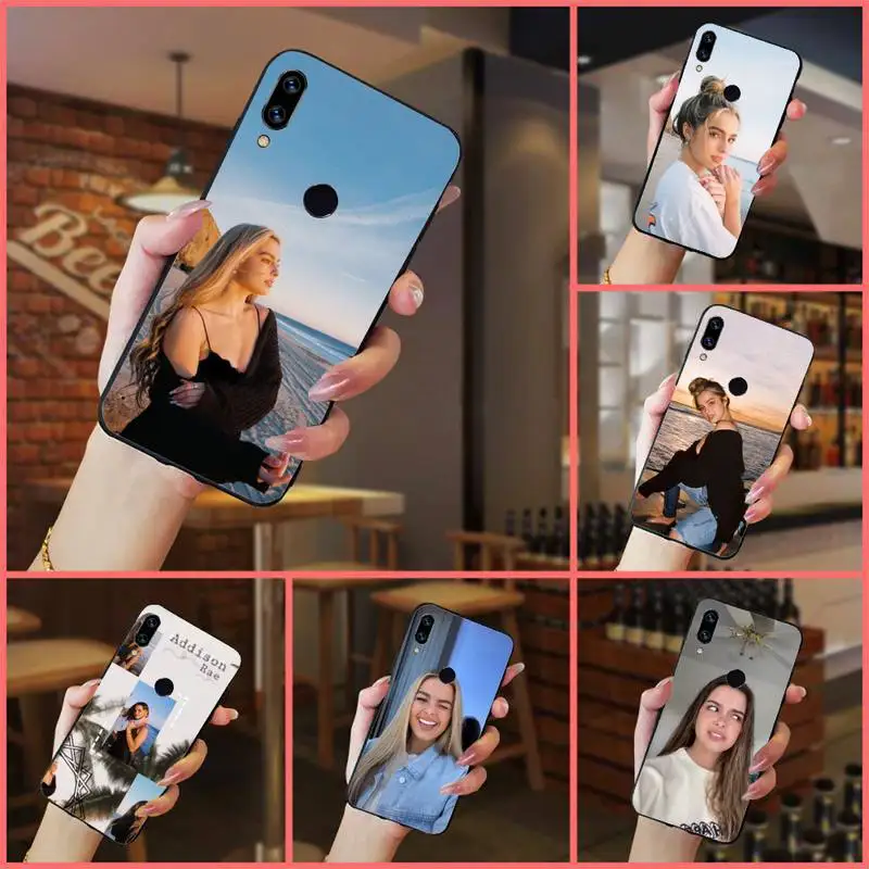 

addison rae American Net Red cover coque funda Phone Case For Xiaomi Redmi note 7 8 9 t k30 max3 9 s 10 pro lite