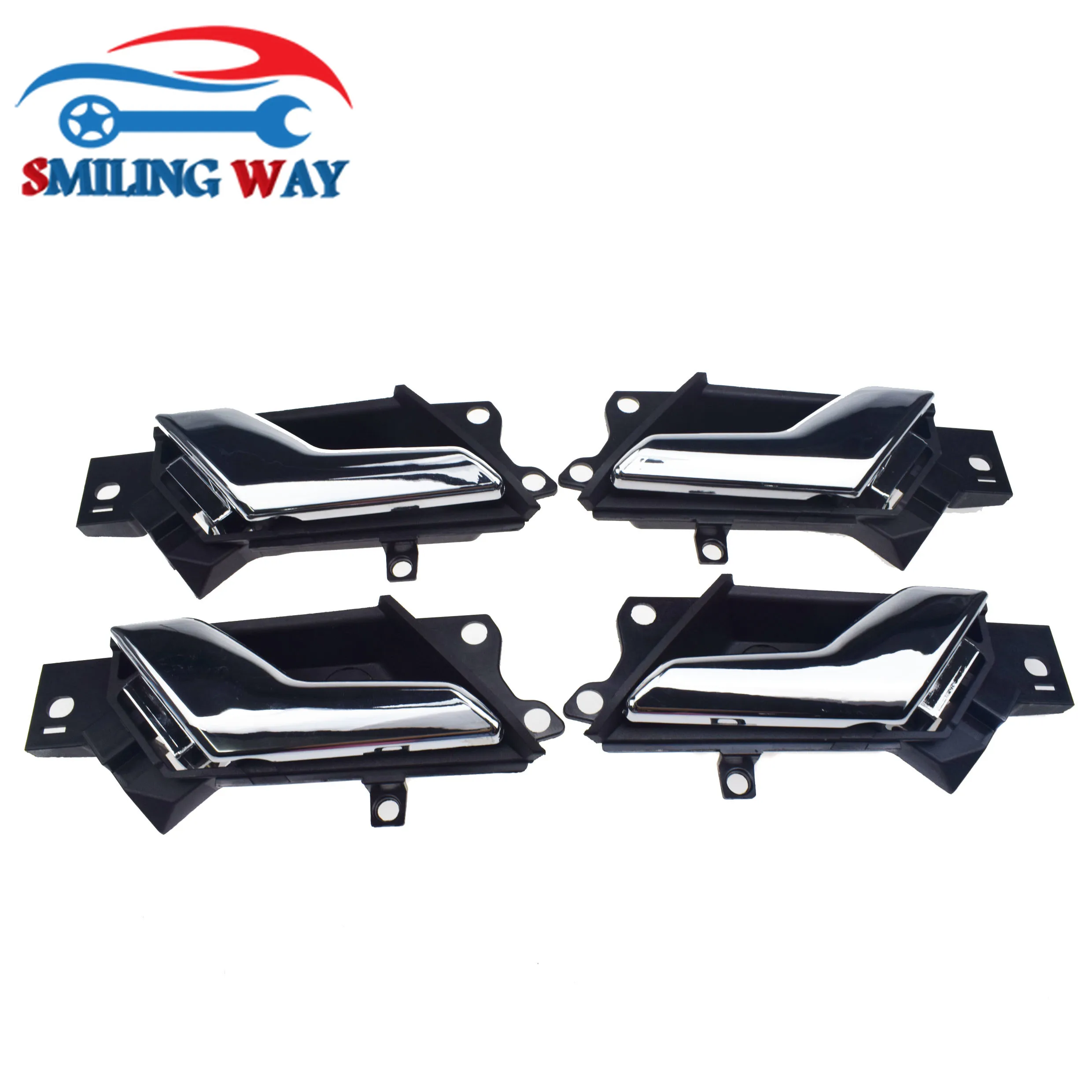 Chrome Inside Interior Door Handle Front Rear Left Right For Chevrolet