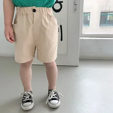 Брюки для мальчиков; коллекция года; летняя одежда; стиль; корейский стиль; детская одежда; повседневные брюки средней длины для детей; короткие шорты для малышей