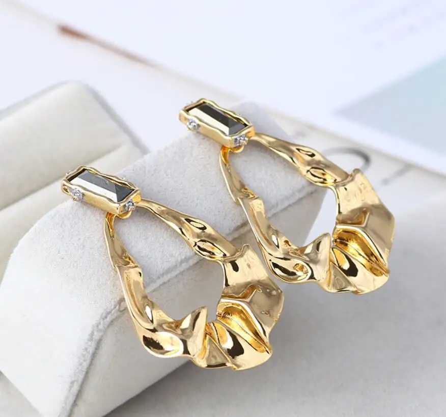CSxjd новые высококачественные Роскошные Металлические Хрустальные женские серьги