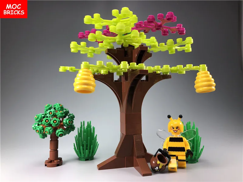 10 шт./лот MOC Кирпичи DIY конус 2x2x1 2/3 с многослойными кольцами улей/хлопок конфеты