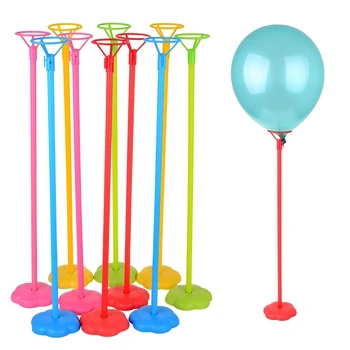 

10 PCS Random Color Round Base Balloon Stick Stand Any Party Festival Balloon Accessories Supplies