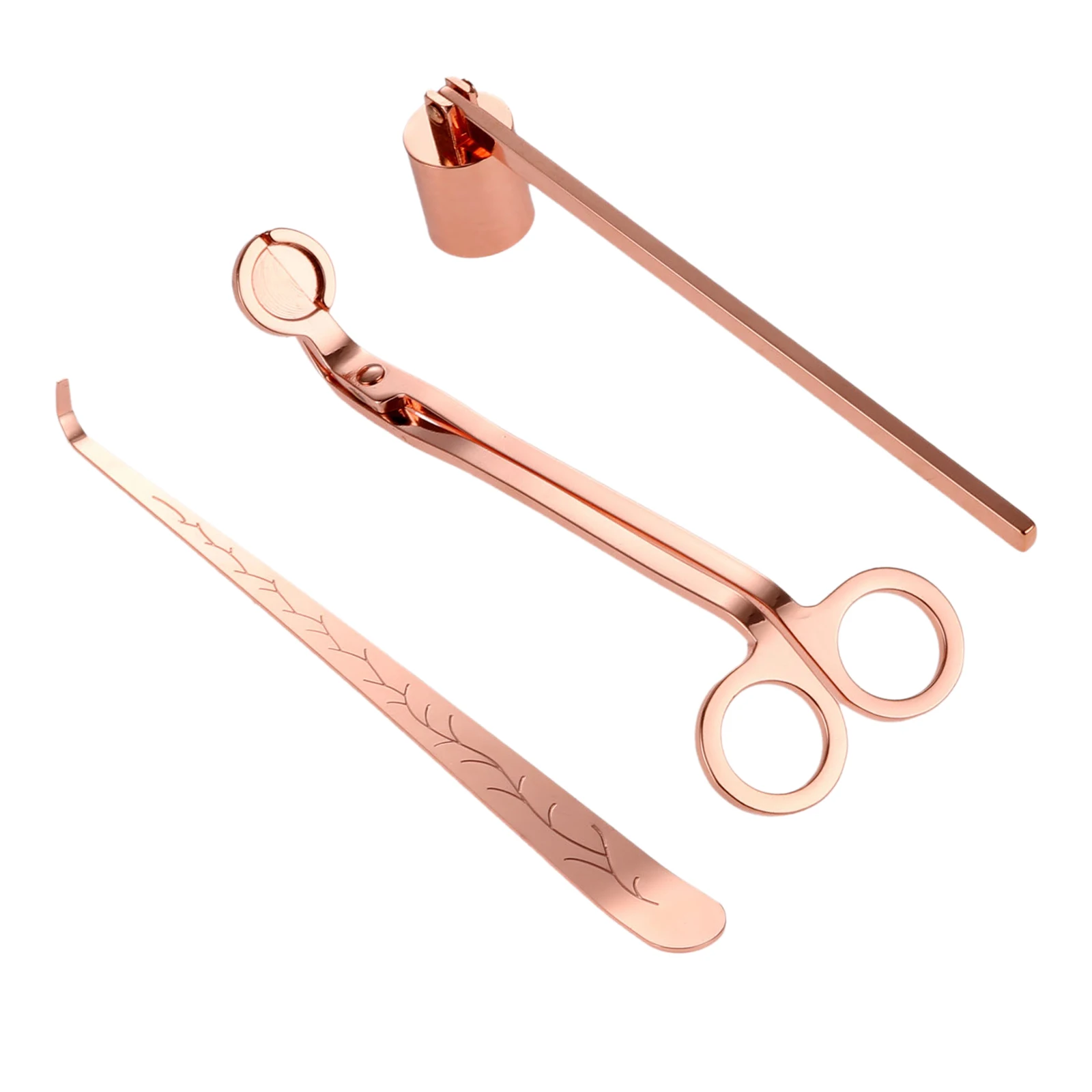 Stainless Wick Snuffer Hook Clipper Candle Trimmer Oil Lamp Trim Scissor Cutter Tools Set