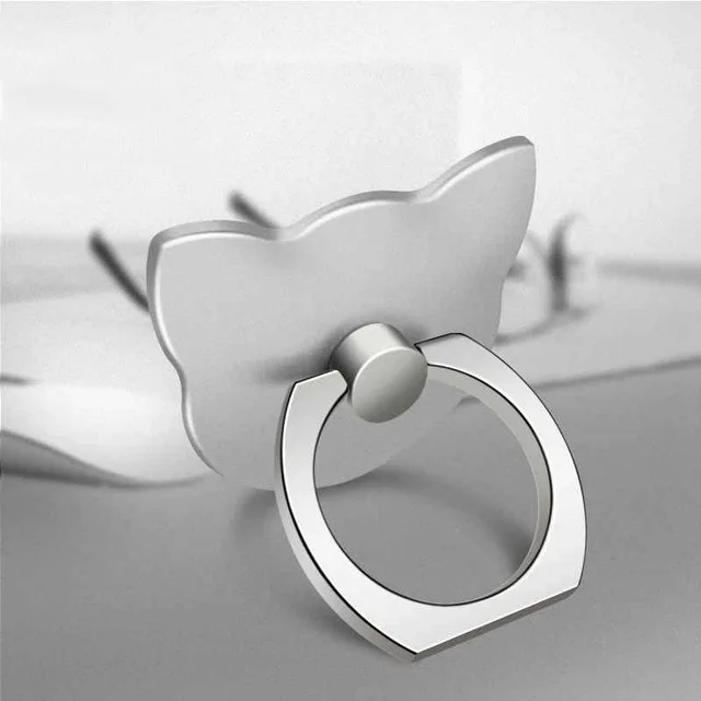 D-Silver Универсальный металлический держатель для мобильного телефона с кольцом-подставкой и поворотом на 360 градусов для samsung S10 HUAWEI P30, магнитный автомобильный держатель для смартфона - Цвет: D-Silver