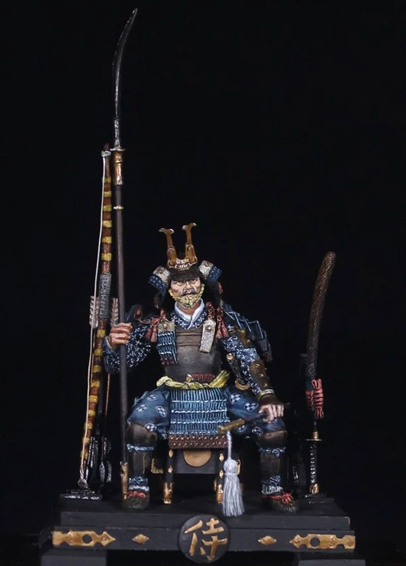 1/32 54mm ancient officer sit  Resin figure Model kits Miniature gk Unassembly Unpainted