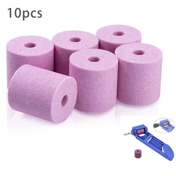 

10 Pcs Portable Drill Bit Grinder Sharpening Stone Iron-Based Bit for Grinding for 2-12.5mm Drill Bit Sharpener