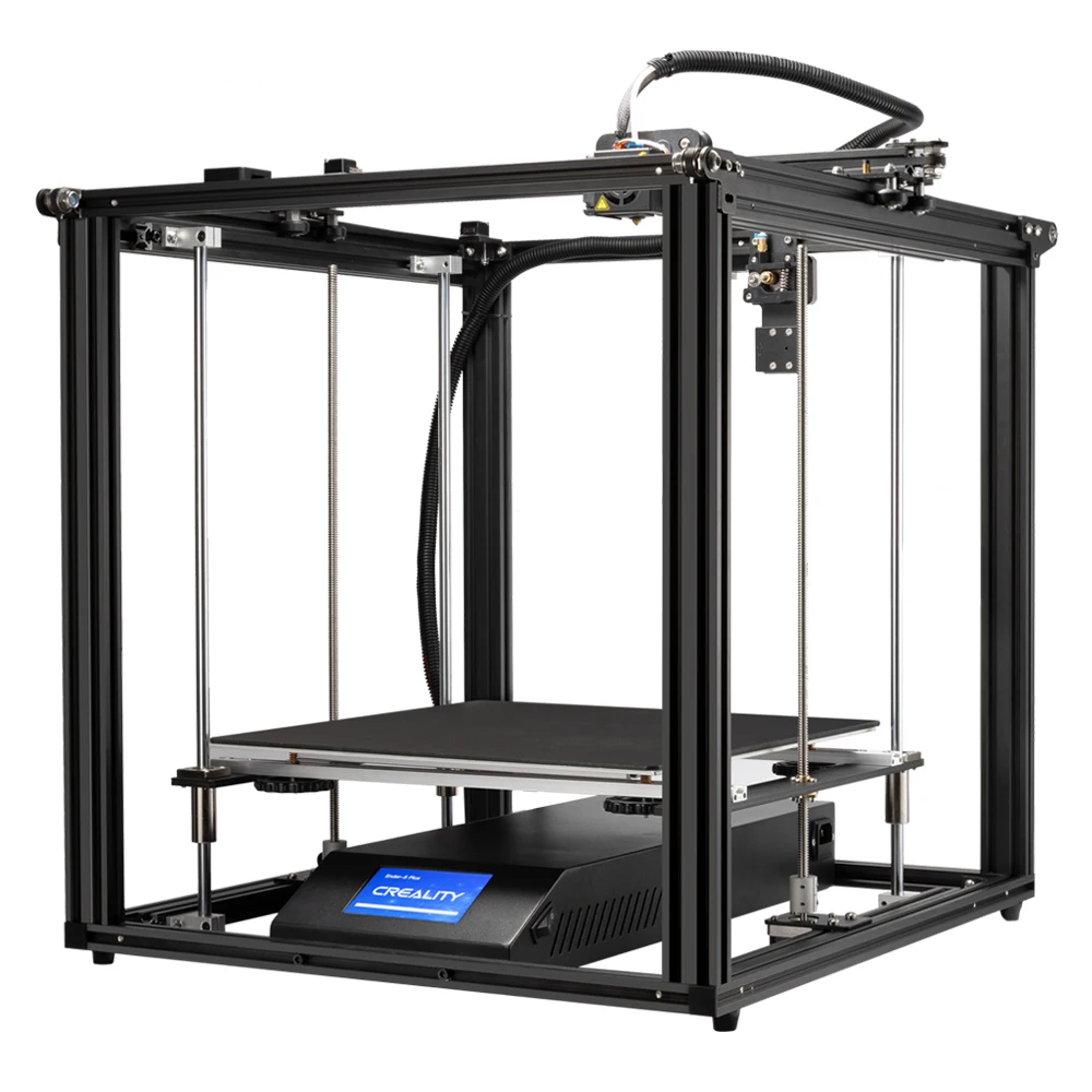 Creality 3D Ender-5 плюс 3D-принтеры 350*350*400 мм с 4,3 дюймовый сенсорный экран съемный закаленное Стекло пластина двойной ось Y оси Z оси