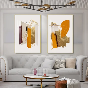 

Modern Abstract Gold Marble Pictures Canvas Prints Painting Wall Art Posters for Living Room Interior Office Home Decorative