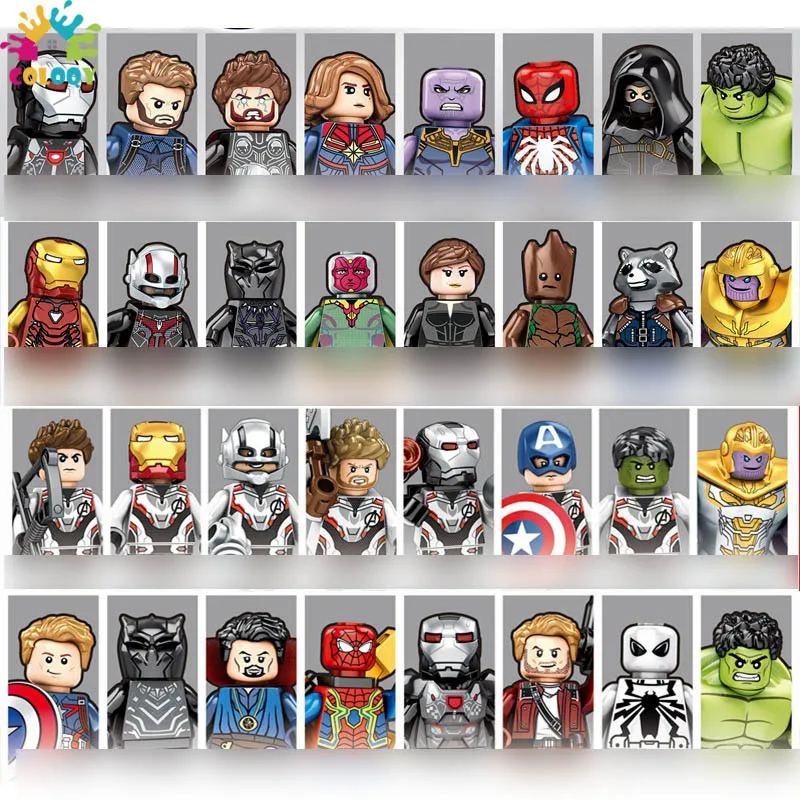 Конструктор Disney фигурки героев Marvel человек-дэдпул Человек-паук куклы игрушки для